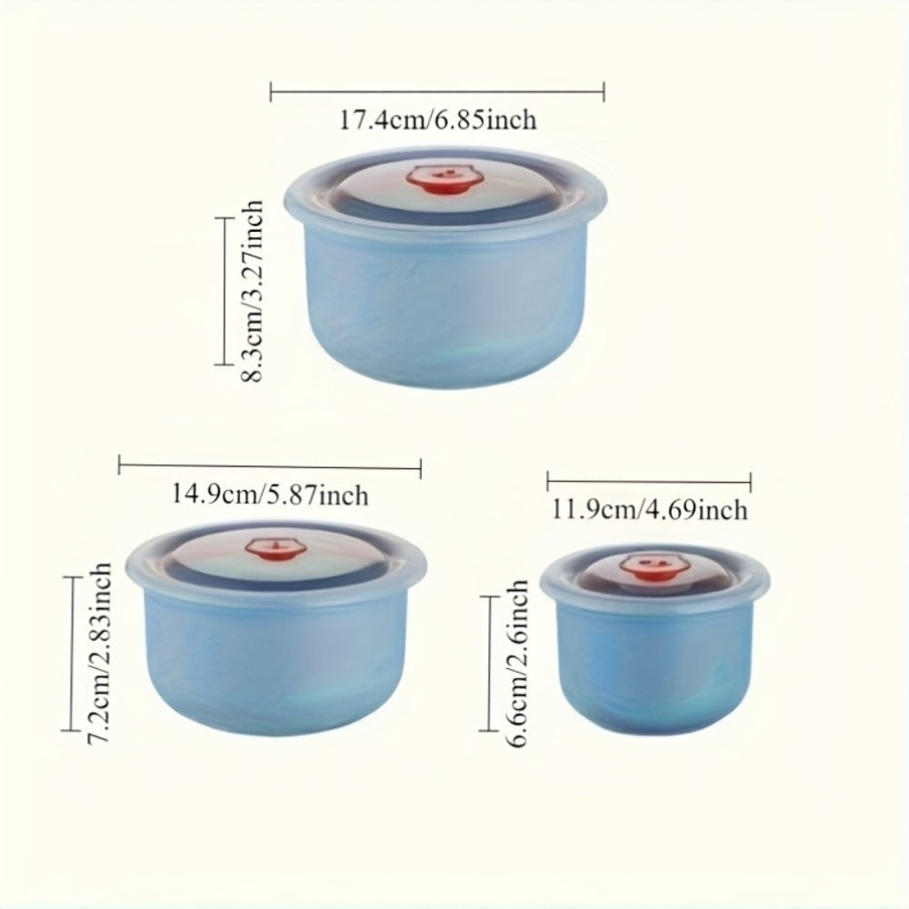 Refrigerator Storage Containers Large Capacity 3/4pcs Airtight - Keeps Fruit Vegetable Meat Egg Dumpling Fresh, Stackable Space-Saving Plastic Food Storage Boxes for Kitchen Fridge, Purple Green Blue Beige
