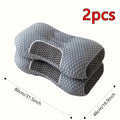Cervical Contour Neck Massage Pillow – Ergonomic Bone-Shape Support with Detachable Moisture-Absorbing Cover | Soft High-Quality Pillow Core for Deep Sleep & Neck Pain Relief