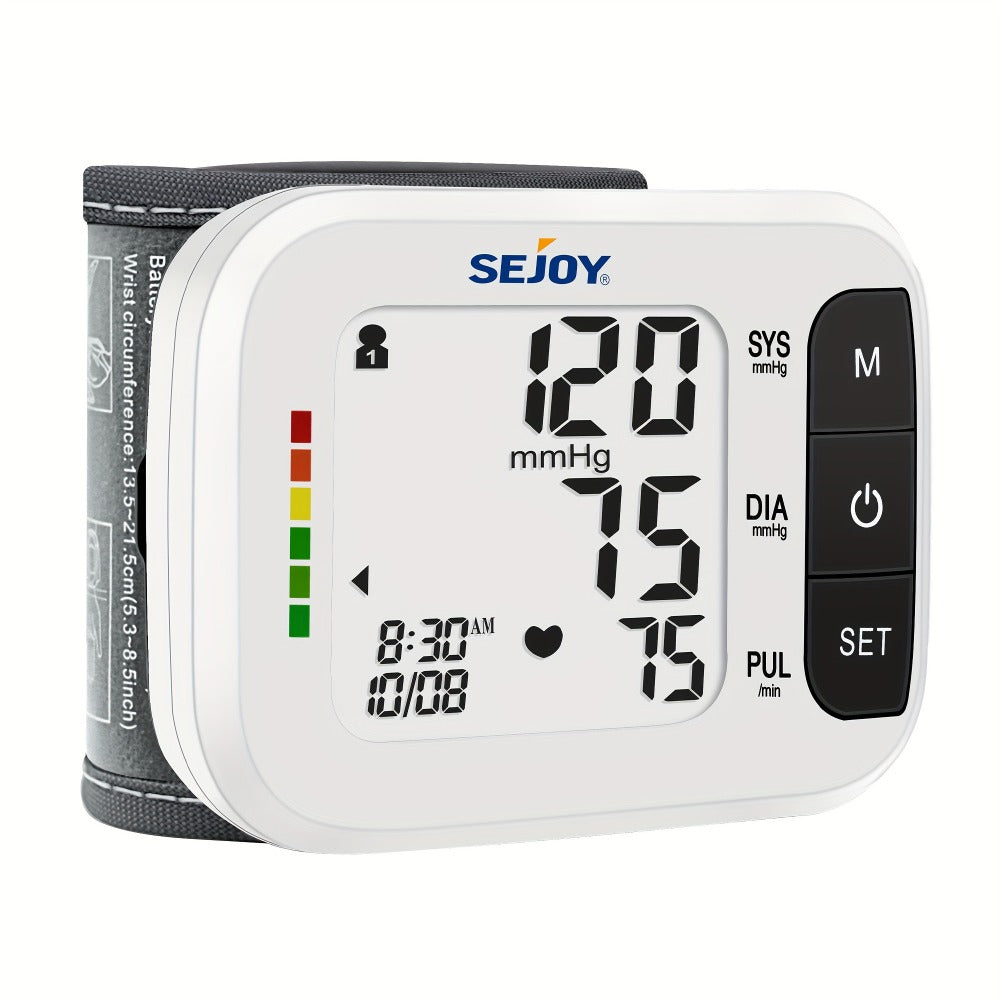 Wrist Blood Pressure Monitor, Portable & Accurate for Home Use & Travel (Blue / White / Black / Purple)