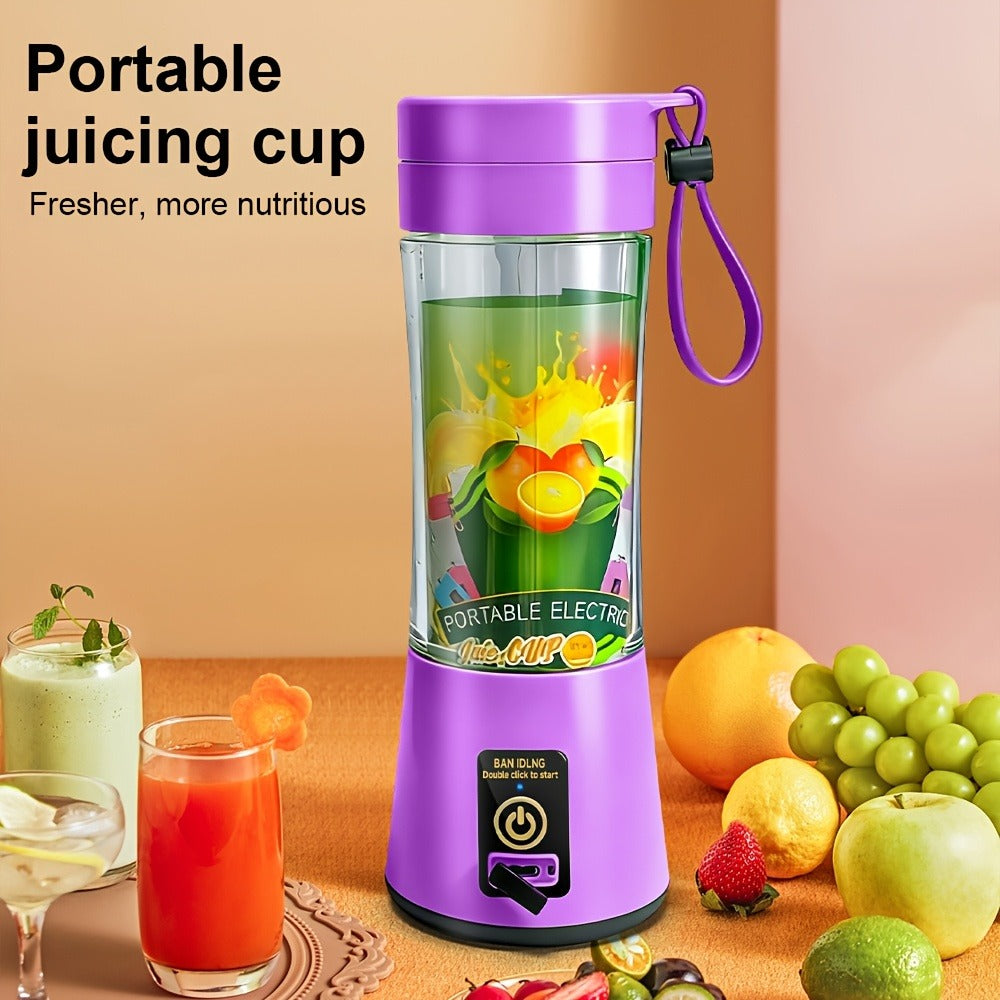 Blender Cup with USB Rechargeable 380ML and 6 Blades for Smoothies