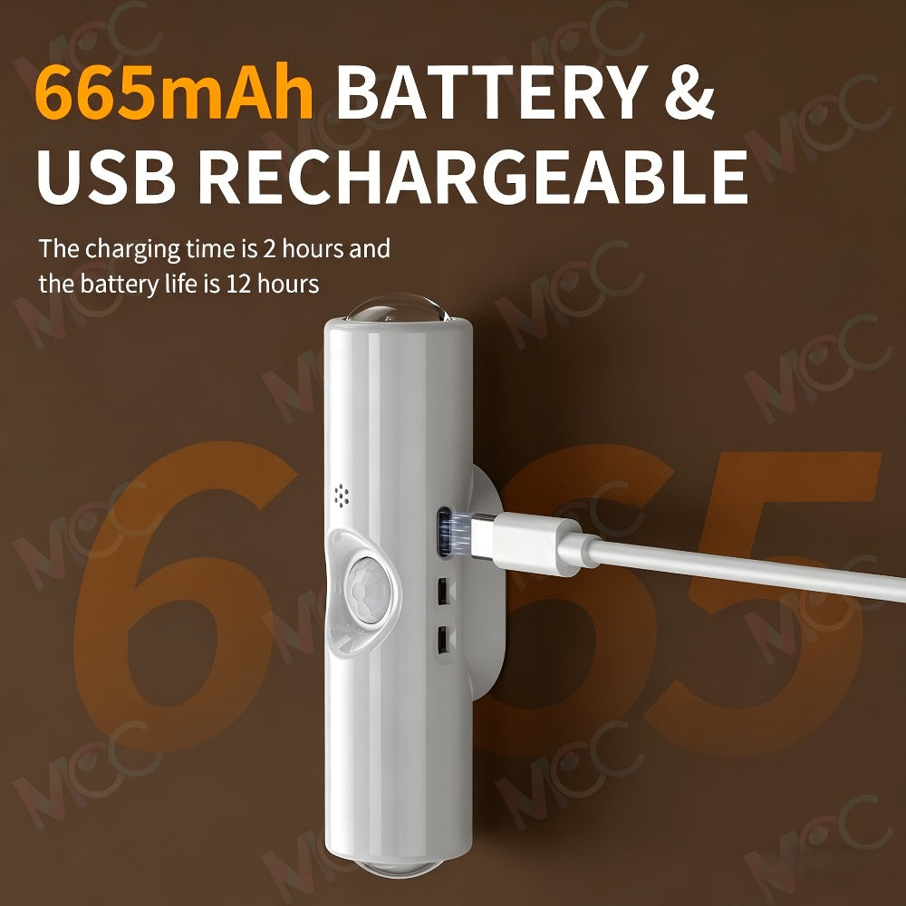 Night Light, LED Magnetic Dual Voice & Motion Sensor 9 Colors Dimmable, Drill-Free Magnetic Install for Hallway