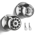 Smart Door Lock Keyless Entry – 3-in-1 APP + PIN + Key Access, Auto-Lock, Wireless Bedroom Door Lock with Durable Alloy Construction, Easy Installation, Holiday Gift for Family (Silver)