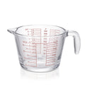 Glass Measuring Cups Set – Food Grade Borosilicate Measuring Cup with Handle & Spout, Microwave & Oven Safe, for Home Baking, Cooking & Kitchen Use, Available in 10oz, 17oz, 34oz & 3-Piece Set