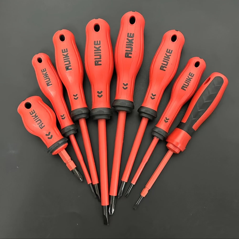 Magnetic Screwdriver Set with 4 Slotted and 4 Phillips Non-Slip Handle Precision Screwdrivers for Electronics