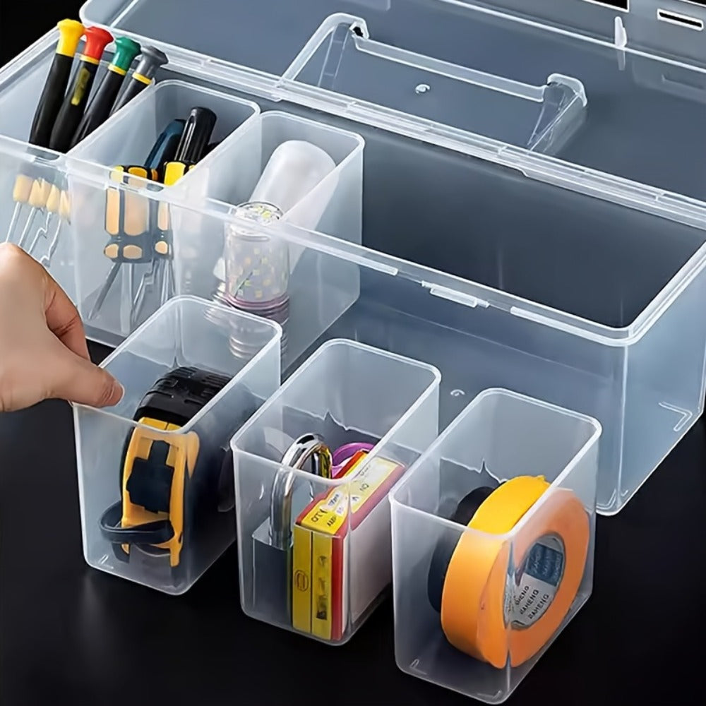 Organizer Box Set with Multi-Compartment Hardware Organizer for Screws