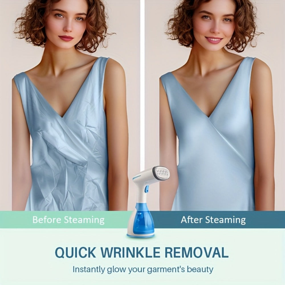 Garment Steamer, 9.47oz Removable Water Tank, Compact Mini Steam Iron for Clothes Home Travel Office