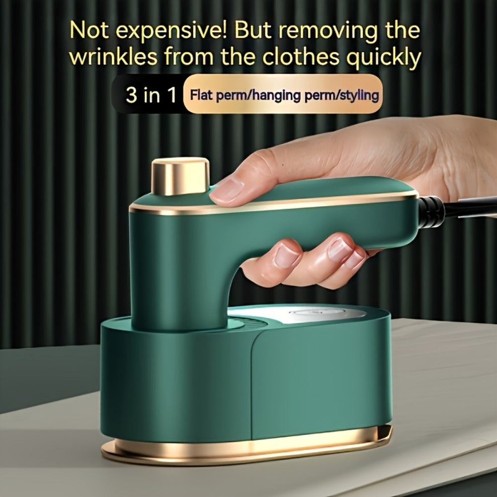 Handheld Steamer for Clothes in a Mini Travel Steam Iron Design (3-in-1 Portable Wrinkle Remover 10-Second Heat Up)