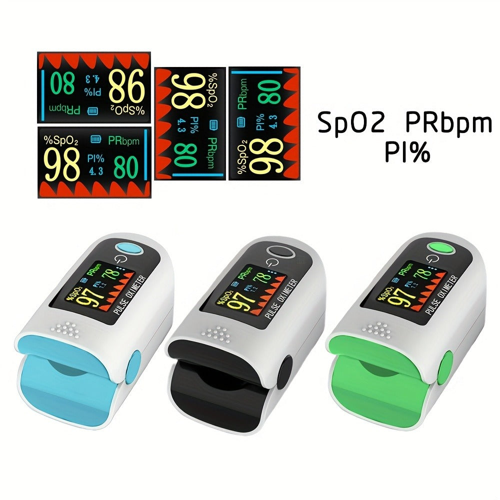 Pulse Oximeter, Digital Blood Oxygen Saturation Monitor, SpO2 Heart Rate & Perfusion Index Display
