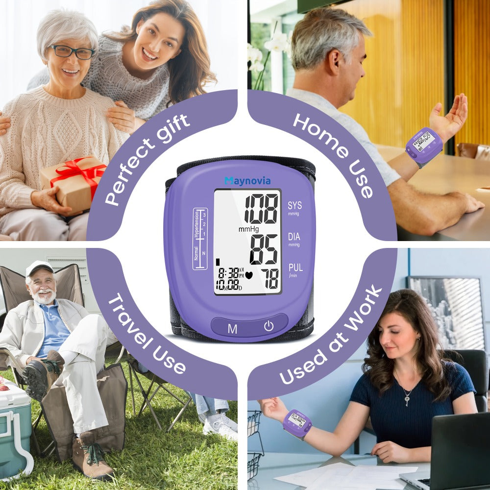 Blood Pressure Monitor, Oximeter Fingertip Digital BP Machine Home Use, Fully Automatic Hypertension Tracker