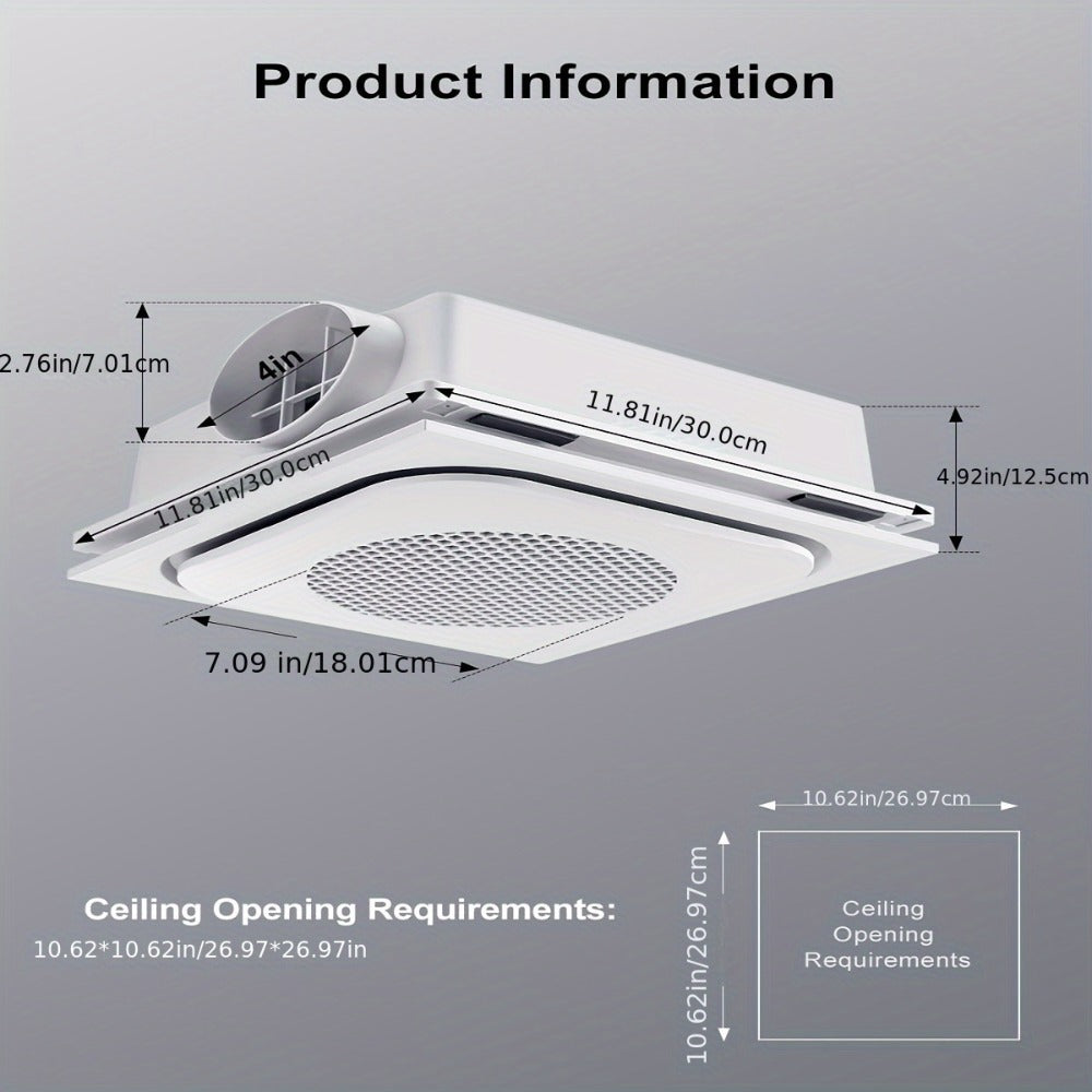 Bathroom Exhaust Fan Combo (150 CFM) in a Quiet Ventilation Design with 40W LED Night Light
