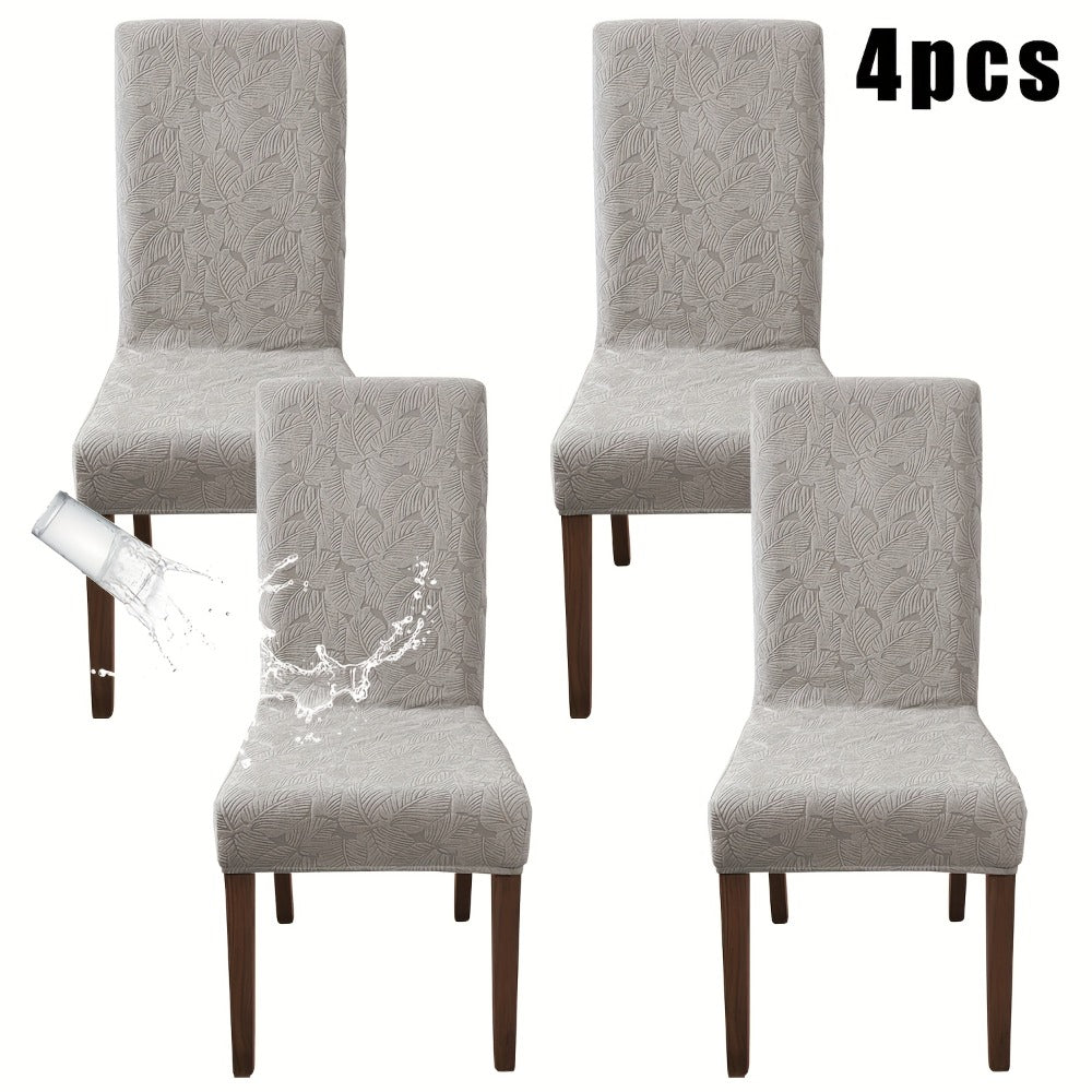 Chair Covers, Plant Print Slipcovers for Dining Room Kitchen Chairs, Elastic Parsons Chair Protector