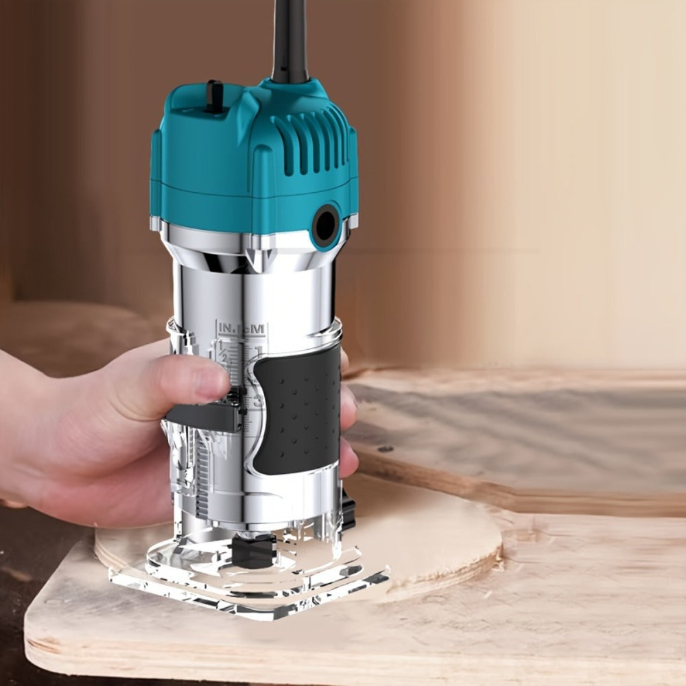 Wood Router with Wood Slotting and Optional 15pc Milling Cutter Set for Woodworking