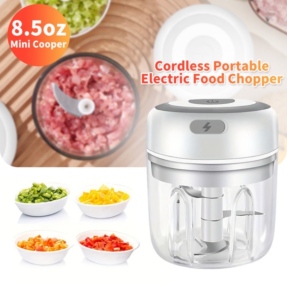 Chopper with Meat Grinder Attachment and Rechargeable Kitchen Food Processor for Camping