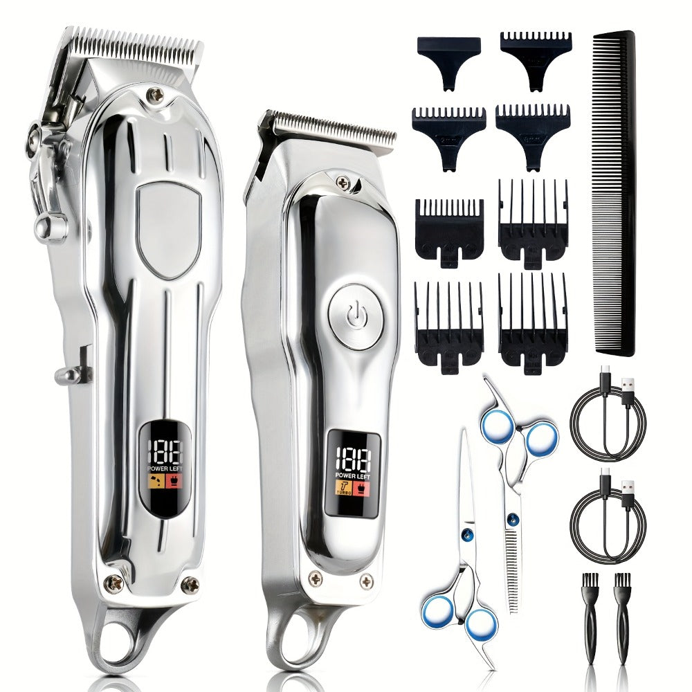 Hair Cutting Kit with T-Blade Trimmer for Men Home and Salon Use