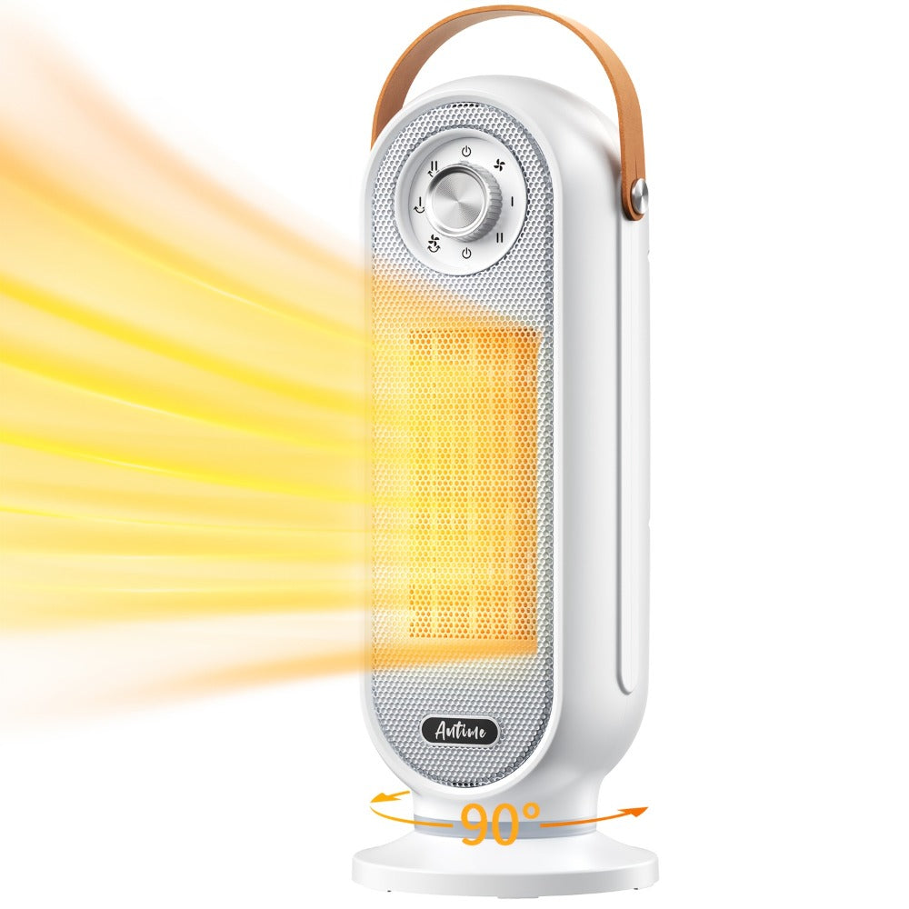 Space Heater 1500W with Remote Control & Digital Display – Portable Electric Heater for Indoor Use, 90° Oscillation, Overheat Protection, Ultra-Quiet Room Heater for Bedroom, Office & Home