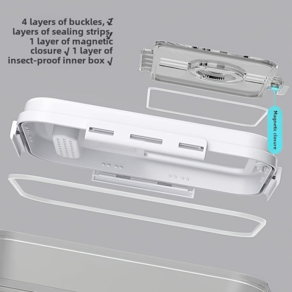 Food Storage Containers, Airtight Food Storage Container Rice Canister, Flip-top with sealing buckle