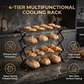 Baking Rack with 4-Position Height Adjustment for Cookies Cakes Bread