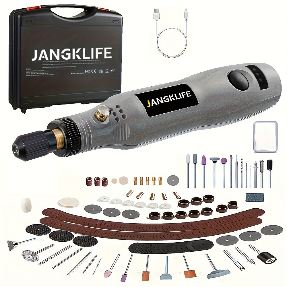 Cordless Rotary Tool Kit 102pcs for Wood Carving with Adjustable Speed