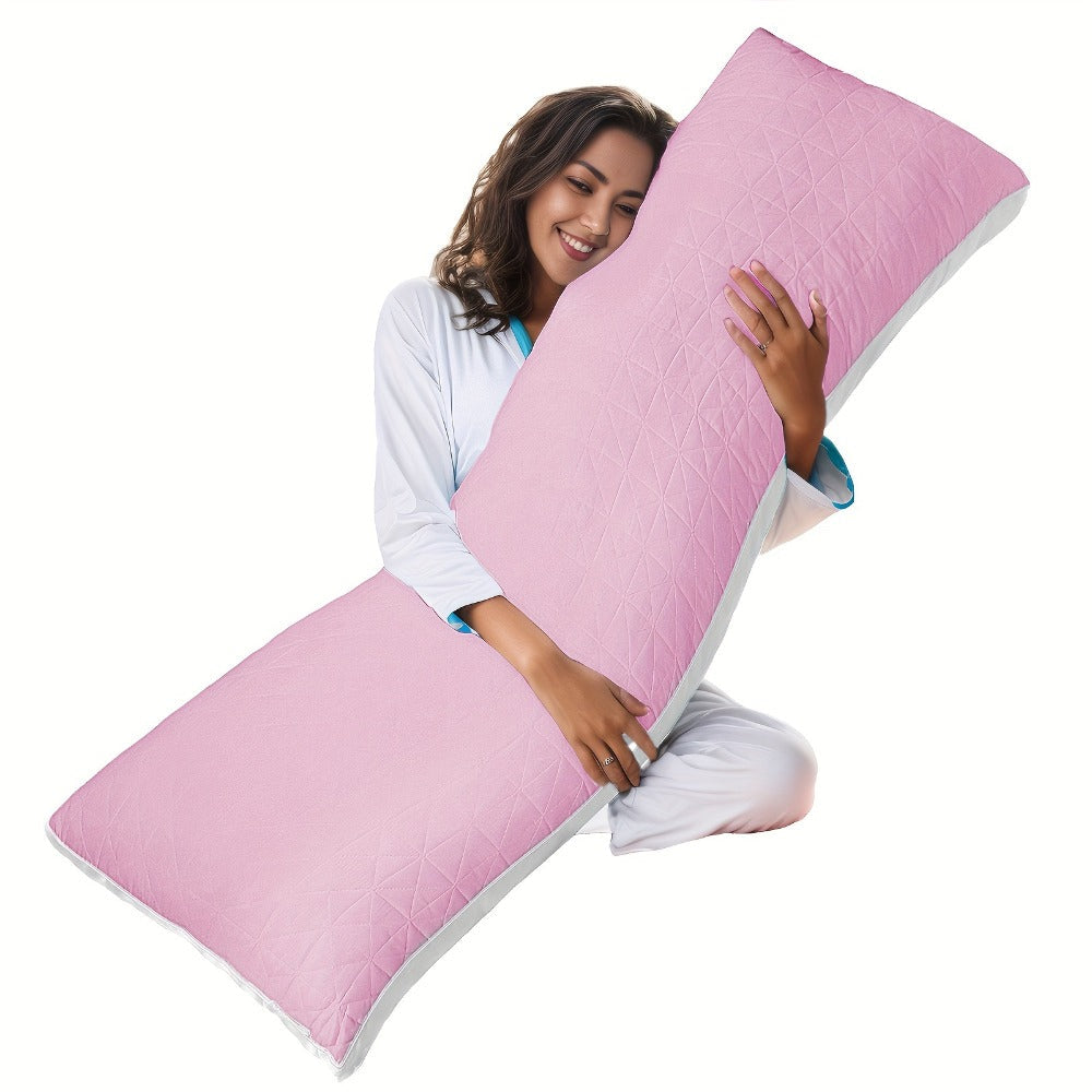 Body Pillow for Adults Full Body Pillow Firm Long Sleeping Pillow for Back Stomach Side Sleeper Bed Pillow Support Pregnancy Pillow Grey Pink