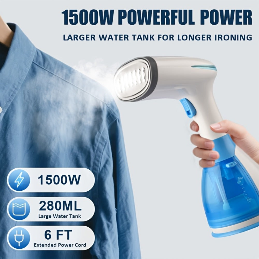 Garment Steamer, 9.47oz Removable Water Tank, Compact Mini Steam Iron for Clothes Home Travel Office