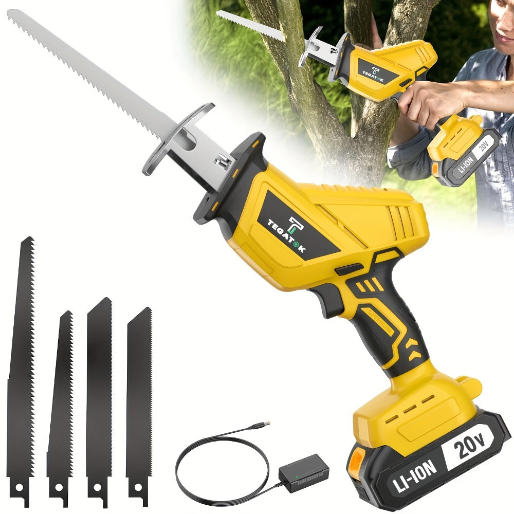 Electric Saw in an Electric Design with LED Light and Safety Lock