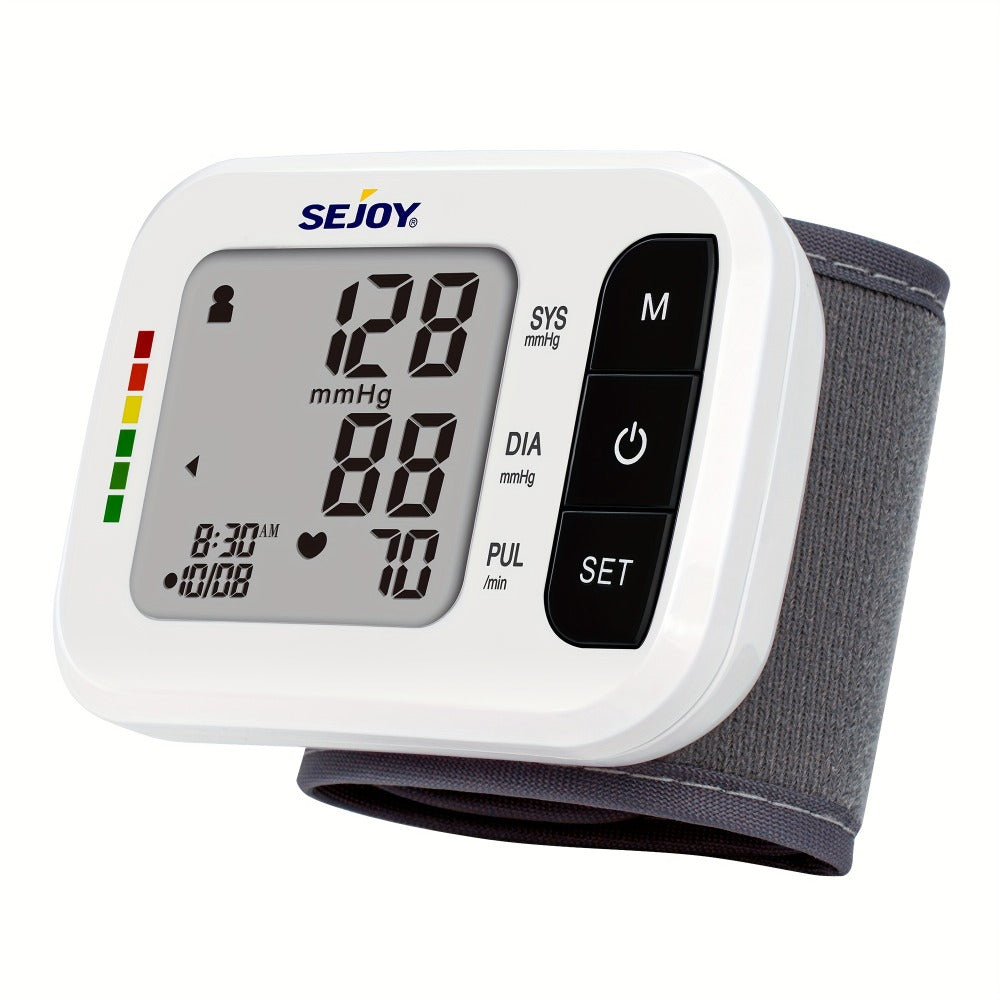 Wrist Blood Pressure Monitor, Portable & Accurate for Home Use & Travel (Blue / White / Black / Purple)