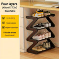 4-Tier Shoe Rack Upgraded Metal Tubes – Multi-Layer Shoe Storage Organizer with Thickened Plastic Parts for Entryway, Doorway, Bedroom, Hallway & Dorm – Graphite Black, Pink, Gray & Blue