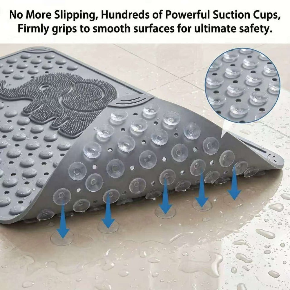 Non-Slip Bath Mat in Extra Soft TPE for the Bathtub and Shower (30x17 Inch)