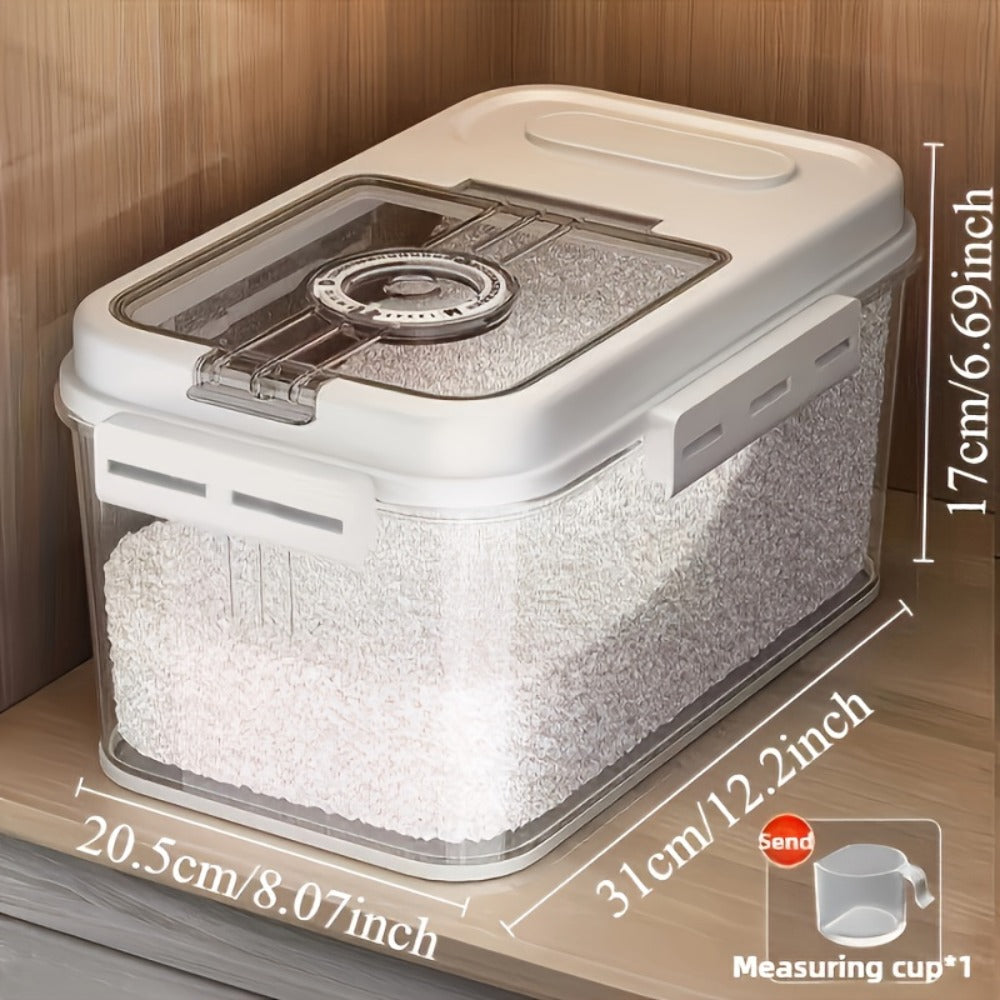 Food Storage Containers, Airtight Food Storage Container Rice Canister, Flip-top with sealing buckle