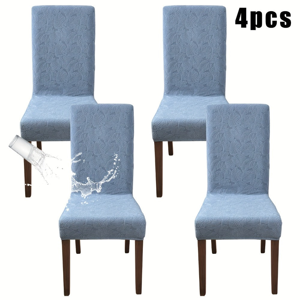 Chair Covers, Plant Print Slipcovers for Dining Room Kitchen Chairs, Elastic Parsons Chair Protector