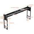 Stove Shelf Spice Rack Organizer – Expandable Adjustable Height Kitchen Storage Rack for Back of Stove, Over Sink, Counter Top Organization