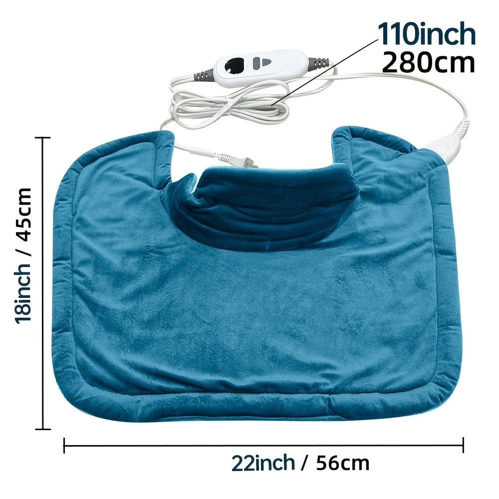 Heating Pad for Neck and Shoulders, Weighted Electric Wrap with Six Heat Settings and Automatic Shut-Off