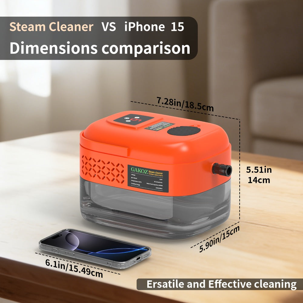 Handheld Steam Cleaner with High Pressure 9-Gear Adjustment and LCD Display