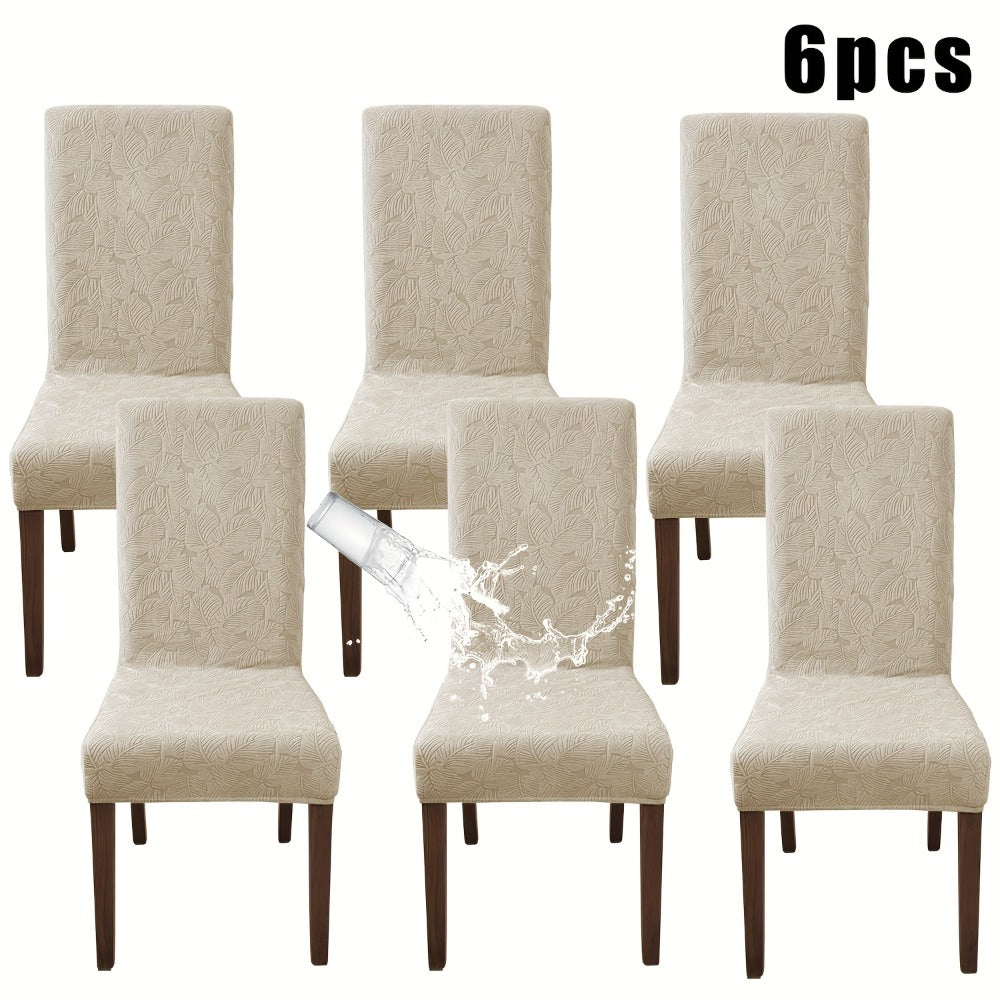Chair Covers, Plant Print Slipcovers for Dining Room Kitchen Chairs, Elastic Parsons Chair Protector