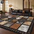Marble Print Area Rug Luxury Soft – Non-Slip Indoor Outdoor Carpet for Living Room, Bedroom & Entryway, Warm Cozy Tile Pattern Floor Mat, 56x80 Inches