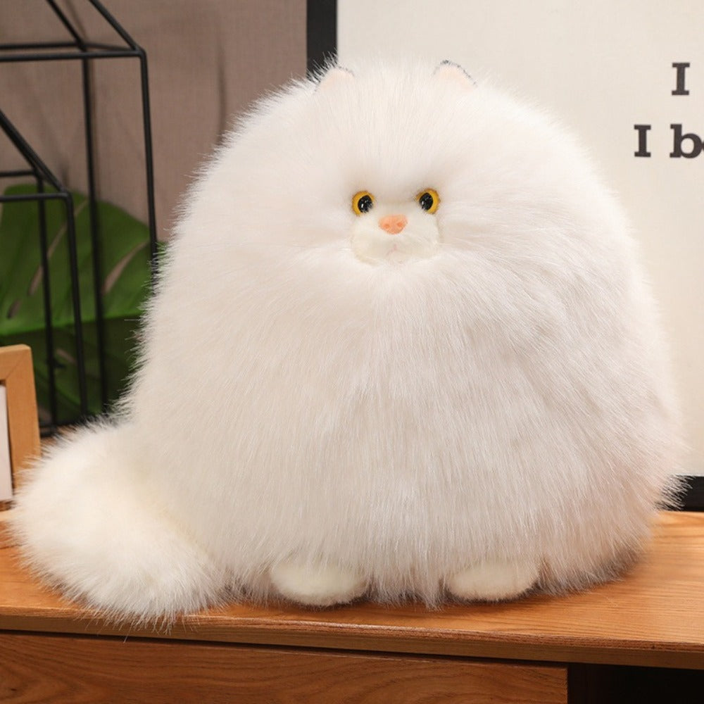 Silly Long Hair Cat Plush Pillow for Cat Lovers, Soft and Comforting for Sleep