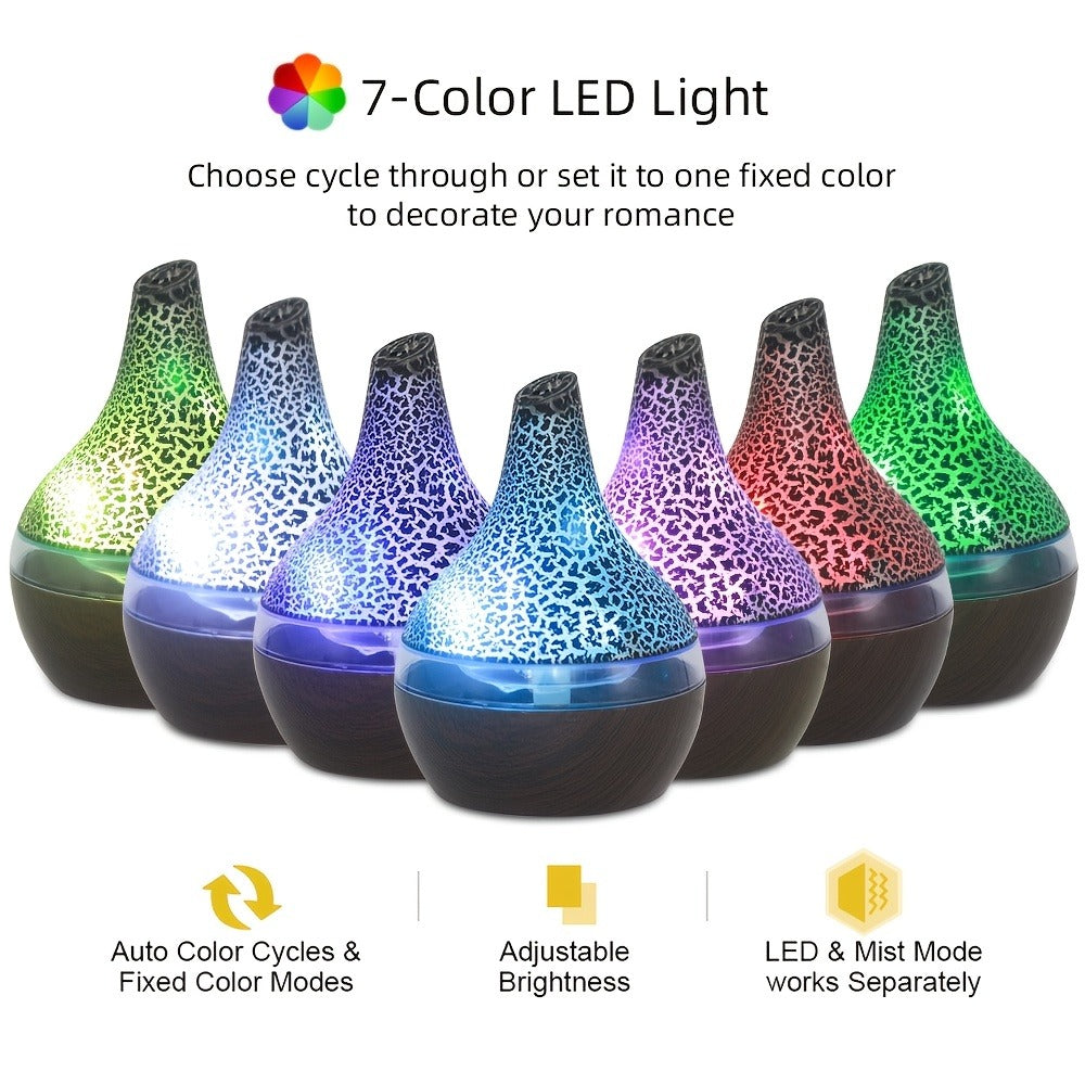 2-Pack Cool Mist Humidifier & Aromatherapy Essential Oil Diffuser with 7-Color Lights