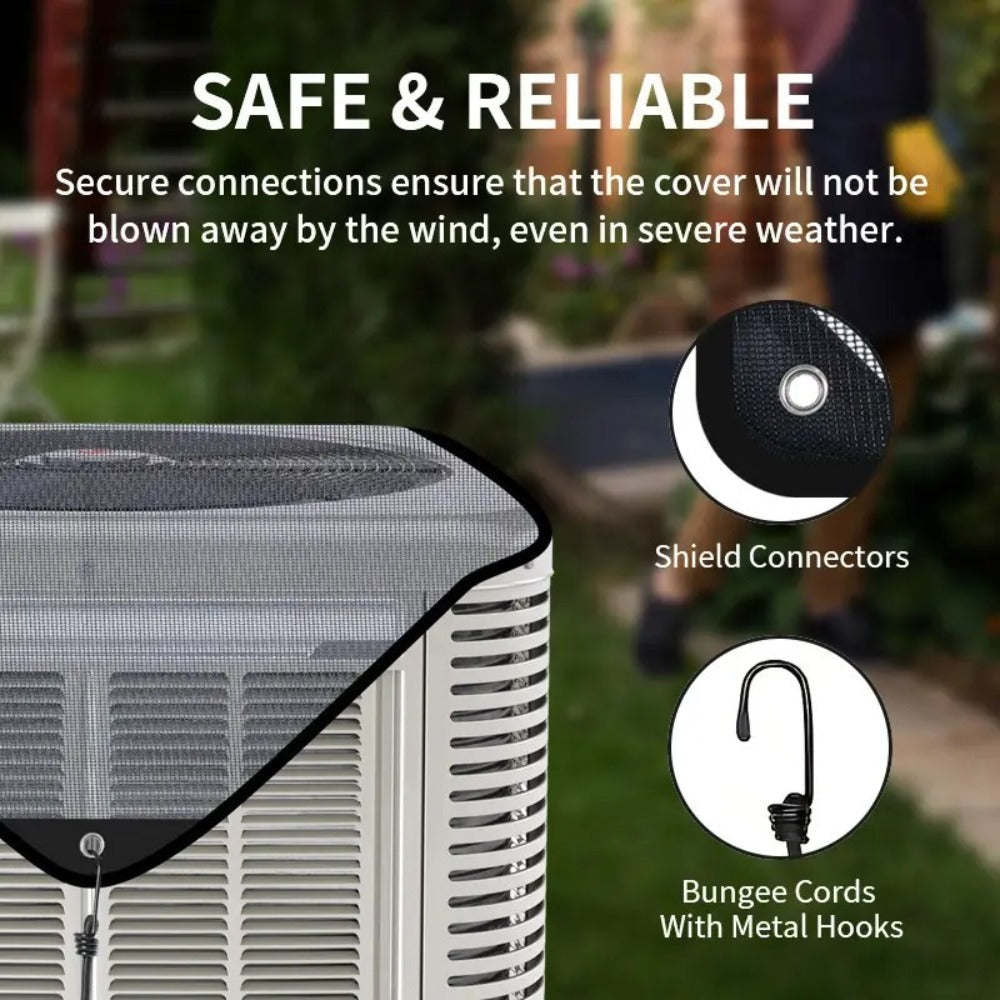 Air Conditioner Cover for Winter Christmas Season in an Outdoor Design