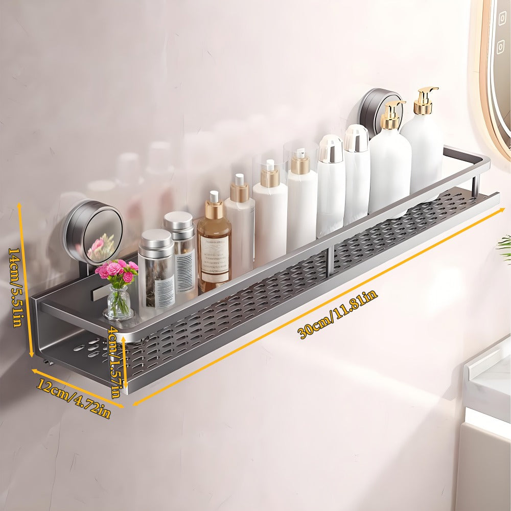 Shower Caddy, Wall-Mounted Bathroom Shelf Organizer for Shampoo Soap, Heavy-Duty Floating Shower Shelves