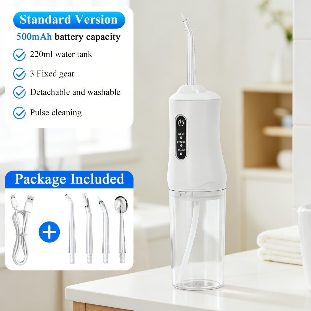 Water Flosser Cordless, Rechargeable Electric Dental Cleaner, Portable for Home & Travel Use