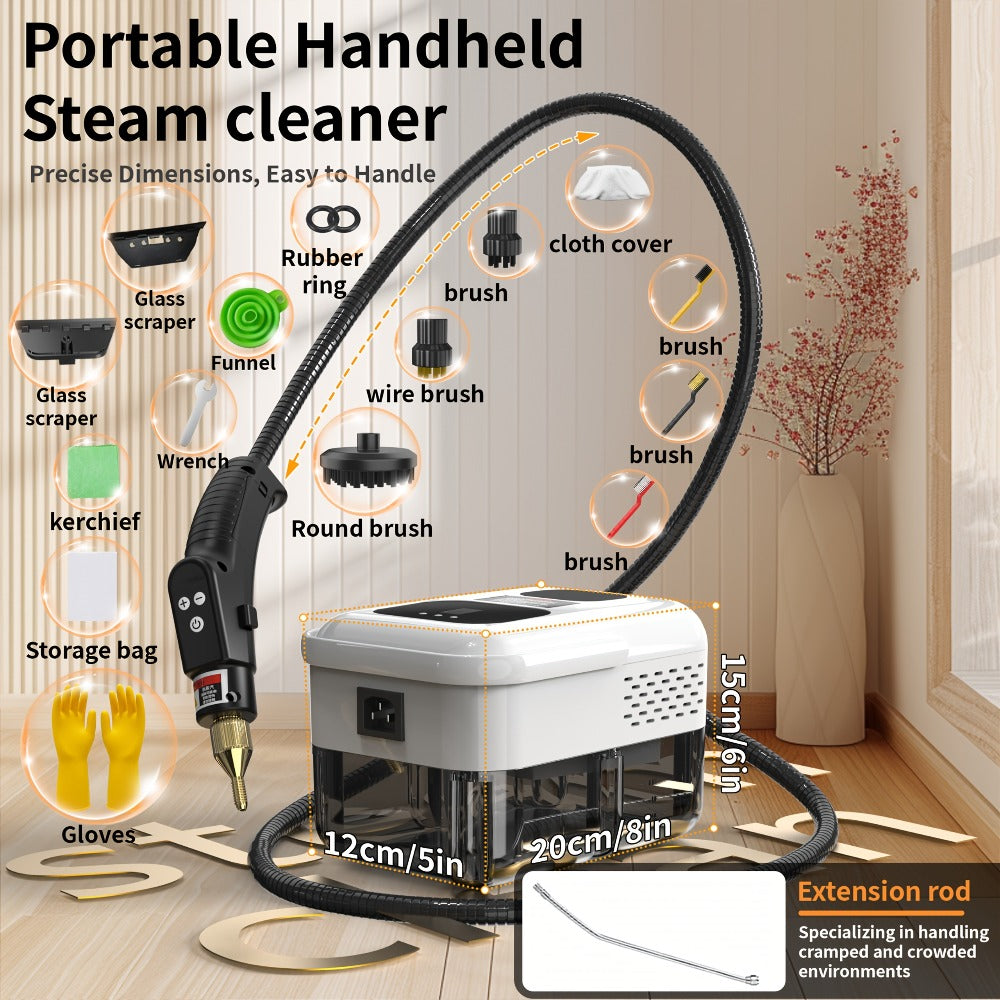 Steam Cleaner, Portable High-Temperature High-Pressure Handheld Steamer for Home, Tile & Grout Cleaning 9-Speed Adjustable
