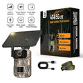 4G LTE Cellular Trail Camera with Solar Panel – 4K Wildlife Monitoring Camera, PIR Motion Sensor, Infrared Night Vision, Two-Way Voice, Remote Access, No WiFi Required, for Hunting & Security (Camo/Brown)