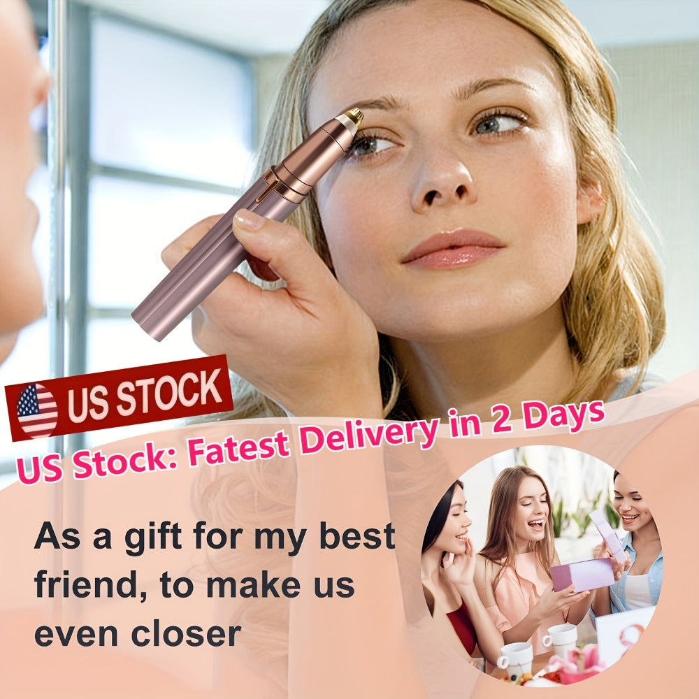 Eyebrow Trimmer: Electric for Women 2 Pack, USB Rechargeable Painless Precision Eyebrow Razor Pen