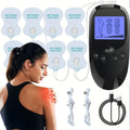 TENS EMS Dual Channel Muscle Stimulator Massager – 8 Electrodes for Back, Shoulder & Knee Pain Relief, Muscle Recovery, Portable Electric Pulse Therapy Device