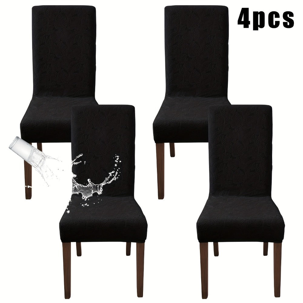 Chair Covers, Plant Print Slipcovers for Dining Room Kitchen Chairs, Elastic Parsons Chair Protector