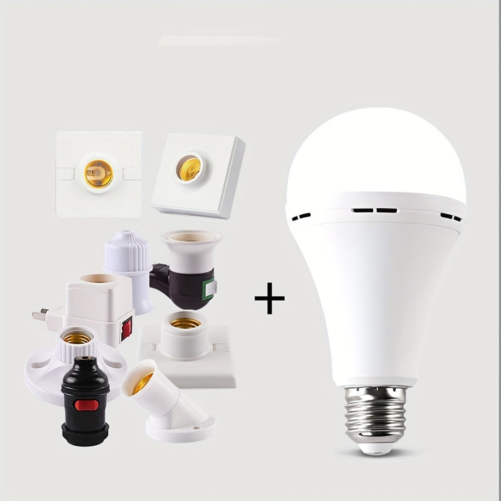 Rechargeable Emergency LED Light Bulb 4 Pack, 12W 6500K, for Camping and Power Outage