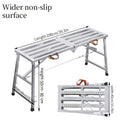 Folding Scaffold Step Stool Adjustable Height 39-79" Portable Steel Work Platform 1300 lb Capacity for Home Renovation Painting Car Washing RV Cleaning