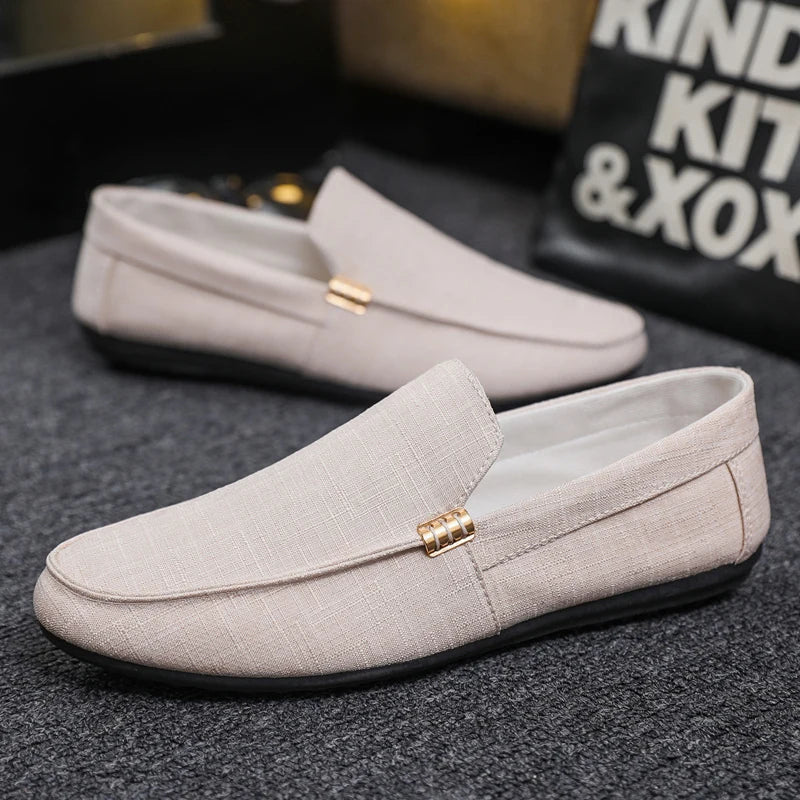 Men's Soft Leather Loafers | Spring Autumn Slip-On Driving Flats Large Size