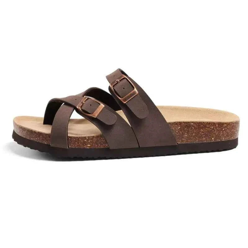 Crestar Women's Cork Footbed Clogs & Sandals | Adjustable Buckle Beach Slippers