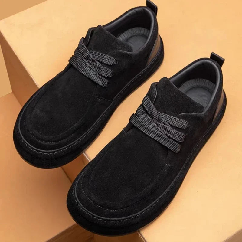 Men's Brown Suede Casual Walking Shoes | Fashionable Durable Comfort Footwear